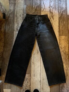 Anine Bing Black Denim Barrel jeans size 23